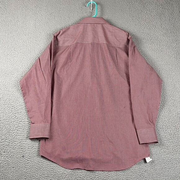 Donald J Trump Signature Collection Shirt Men's Large Red Striped Formal Causal - Picture 7 of 7